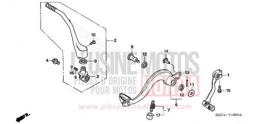 PEDAL/KICK STARTER ARM CRF250R4 de 2004
